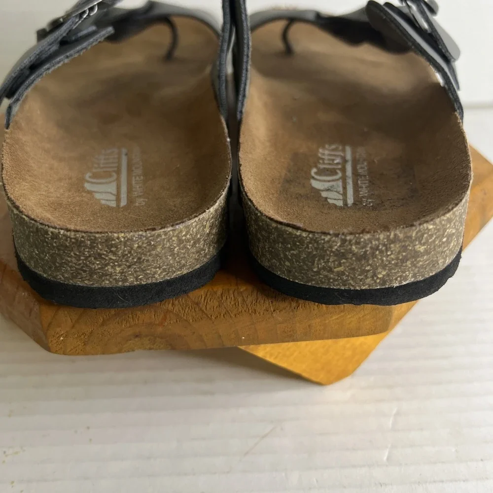 Cliffs By White Mountain Sandals Womens 7.5 M Gionna Slip‎ On Flip Flops Grey